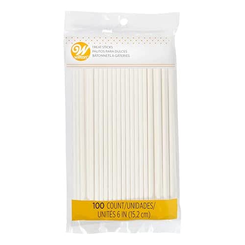 Wilton White 6 Inch Cake Pop Sticks, Paper Lollipop Sticks