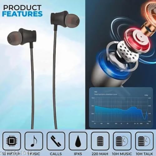 Image of Drumstone ( 𝟏𝟔 𝐘𝐄𝐀𝐑 𝐖𝐀𝐑𝐑𝐀𝐍𝐓𝐘 Bluetooth 5.3 Neckband Earphones - 36H Playtime, Type-C Charging, Unplugged Experience with Powerful Bass and in-Ear Comfort for Daily Use