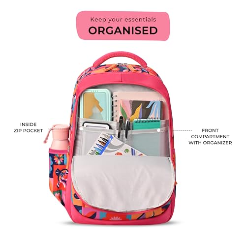 Image of Gear Florentine 17 inch /20L Medium Water Resistant School Bag /Casual Backpack /Daypack /Laptop Bag for Boys /Girls (Pink - Blue)