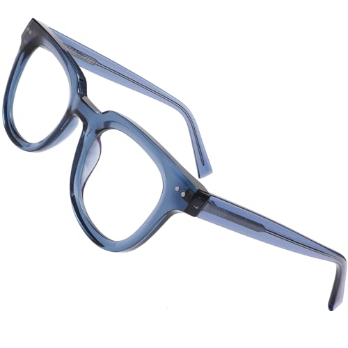 Image of Blue Light Glasses for Woman /Men TR90 Computer Eyeglasses with Anti Eyestrain & UV Glare (Blue)