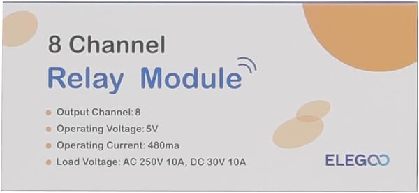 ELEGOO Module Relais 5V DC 8 Canaux avec Optocoupleur 8-Channel Relay Module pour Mega 1280 DSP Arm PIC AVR STM32 - 2