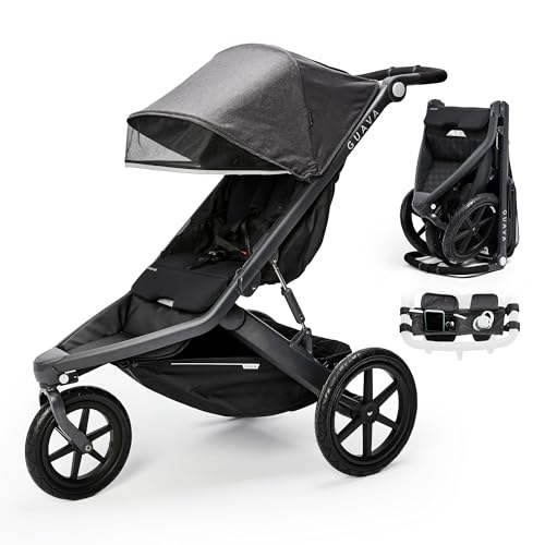 Guava Roam Jogging Stroller with 3D Nesting Fold | Compact-Folding Baby & Toddler Travel Stroller |...