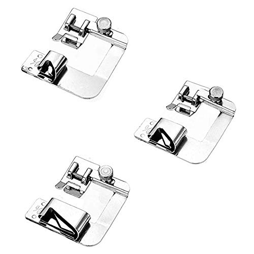 3 Sapatas Calcador Bainha E Barra 13mm 19mm 25mm Doméstica