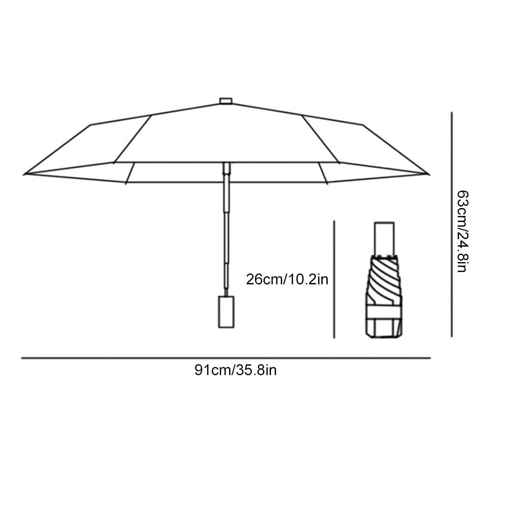 Mini paraguas con ventilador para ajuste de viento de tres velocidades, paraguas automático, ABS, plegable, de bolsillo, versátil.