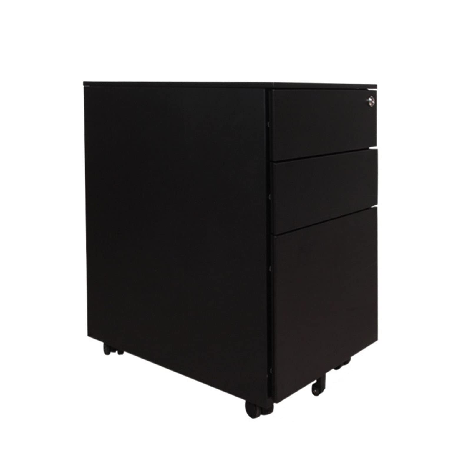 Aioneer B Steel Mobile Document Cabinet - Compact Under-Desk Storage Unit For Home Office - Secure Filing Solution For Documents & Supplies - Small Office Furniture