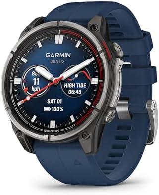 Garmin® quatix® 8, 47 mm, Marine GPS Smartwatch, Bright AMOLED Display, Chartplotter Controls, Built-in Flashlight, 24/7 Health & Wellness Features