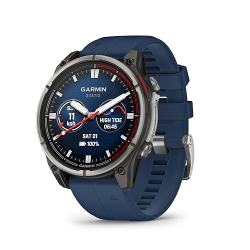 Garmin® quatix® 8, 47 mm, Marine GPS Smartwatch, Bright AMOLED Display, Chartplotter Controls, Built-in Flashlight, 24/7 Health & Wellness Features