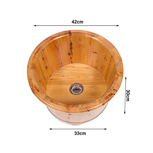 Balde para baño de pies de madera de cedro 30cm miniatura 2