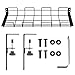 No Drill Under Desk Cable Management Tray, Desk Wire Management Cable Tray Sturdy Metal Wire Organizer Under Desk Basket for Office and Home Standing Desk -Black