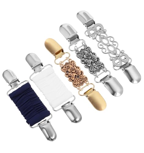 ValueBargain 5PCS Cinch Clips for Clothes Vintage Waist Tightener Pins for Dress Cardigan Sweater Adjustable Style Accessories to Stop Gaping Womens Retro Clothing Decor & Travel Essentials