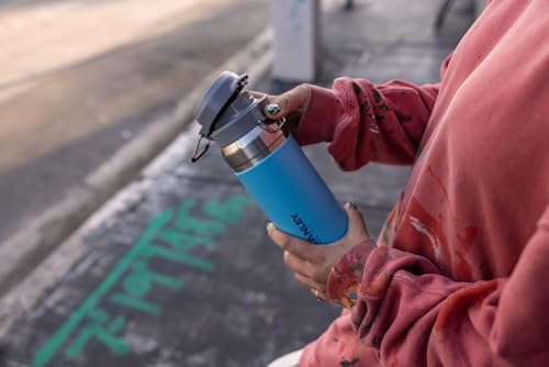 Image of Stanley Quick Flip GO Water Bottle 36 oz | Push Button Lid | Leakproof and Packable for Travel and Sports | Insulated Stainless Steel | BPA-Free | Pool