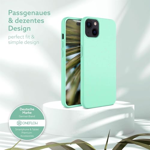 Coque iPhone 15 végétale et végane ONEFLOW Sama Sama turquoise durable