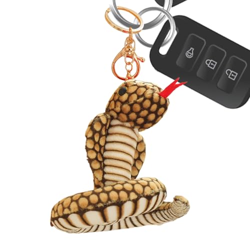 Genérico Llavero de peluche de serpiente,Llavero de serpiente de peluche pequeño - Colgante de juguete de pequeña | Colgante de llavero de de juguete de, lindos colgantes de