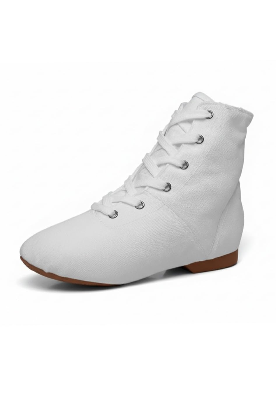 MSMAX Womens Jazz Dance Boots Lace Up High Top Character Shoes for Women - Split Sole Ankle Boots for Jazz, Theater, Stage Performance &amp; Costume