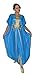 Moroccan Caftan Hand Made Breathable Cotton with Gold Hand Embroidery Long Lenght Light Blue