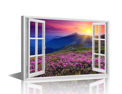 Toile murale 3D montagne 91x61 cm tableau moderne pour decoration salon et bureau
