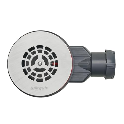 Wirquin Slim+ Duschablauf, extraflach, Ø 90 mm, SMART Membran, Gitter, flach, gebürsteter Edelstahl