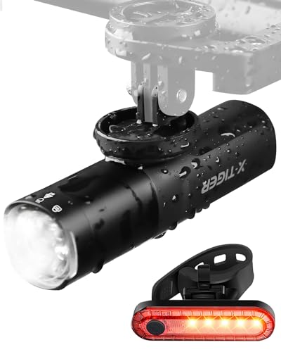 X-TIGER Bike Lights Front and Back for Night...