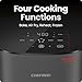 Chefman TurboX 4-in-1 Air Fryer, 5-Quart Airfryer for Extra Crispy Chicken, Fries, Wings, and More, Air Fry, Bake, Reheat, and Frozen Functions, Digital Touch Controls, Dishwasher Safe - Gray