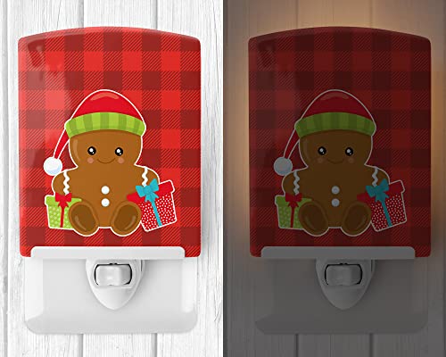 Lámpara de noche cerámica con diseño navideño multicolor miniatura 2
