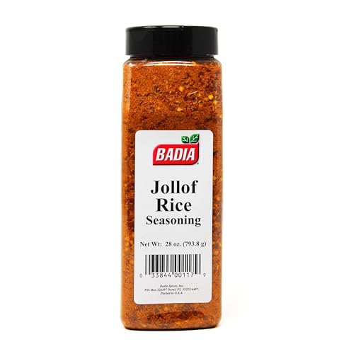 Image of Badia Jollof Rice Seasoning, 28 oz - African Blend of Tomato, Peppers, Onion & Spices, Bold Savory Flavor, Gluten Free