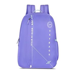 Skybags Unisex Brat 20L Premium Polyester Adjustable Straps 4 Compartment Backpack (E) Lavender