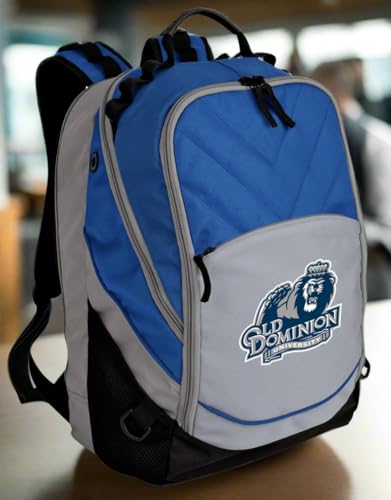 Image of Broad Bay ODU Monarchs Backpack | Official Old Dominion University Logo, Padded Laptop Computer Section, Premium 600 Denier Nylon Fabric,