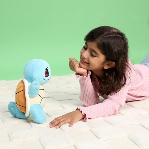 Image of Mirada Pokemon Squirtle Soft Plush Toy - 25cm | Official Licensed Blue Stuffed Animal Doll for Kids, Boys & Girls | Super Soft & Comfortable Cuddly Character | Ideal Gift for Birthday & Festivals