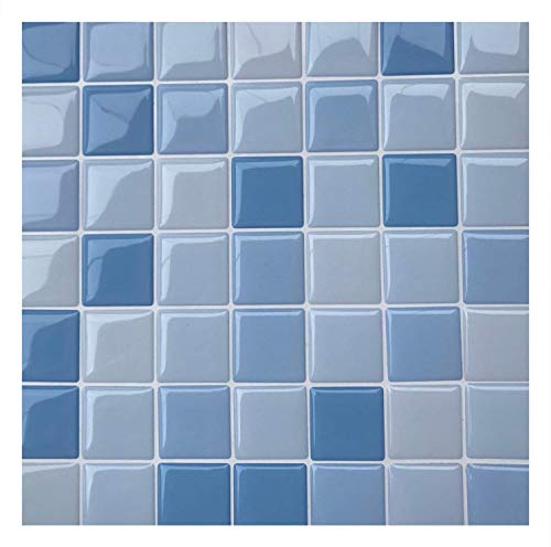 Pastilha Adesiva Azul Claro Resinada Kit 4 Placas, Cromo Sign
