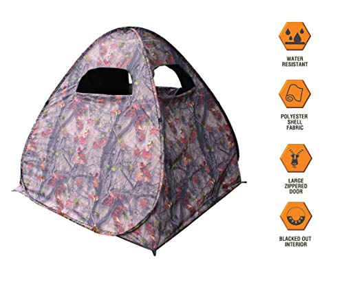 HME Spring Steel 50 Ground Blind- Pop Up, Single Person Blind, Shoot Through