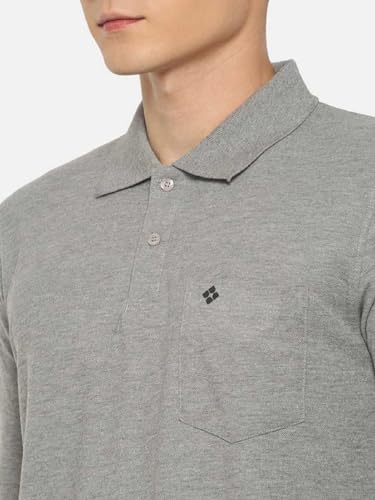 Image of Dollar Men's Pack of 1 Solid Cotton Blend Polo Neck T-Shirt