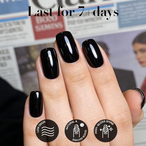 Image of AZUREBEAUTY 10ml Black Nail Polish