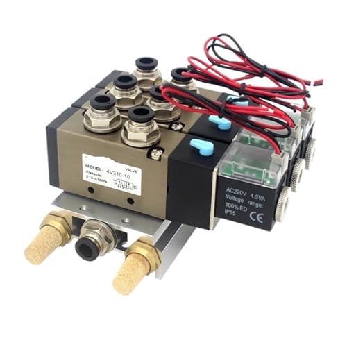 Électrovanne 4V310-10 AC220V pour centraliser 5 circuits d'air comprimé - 3