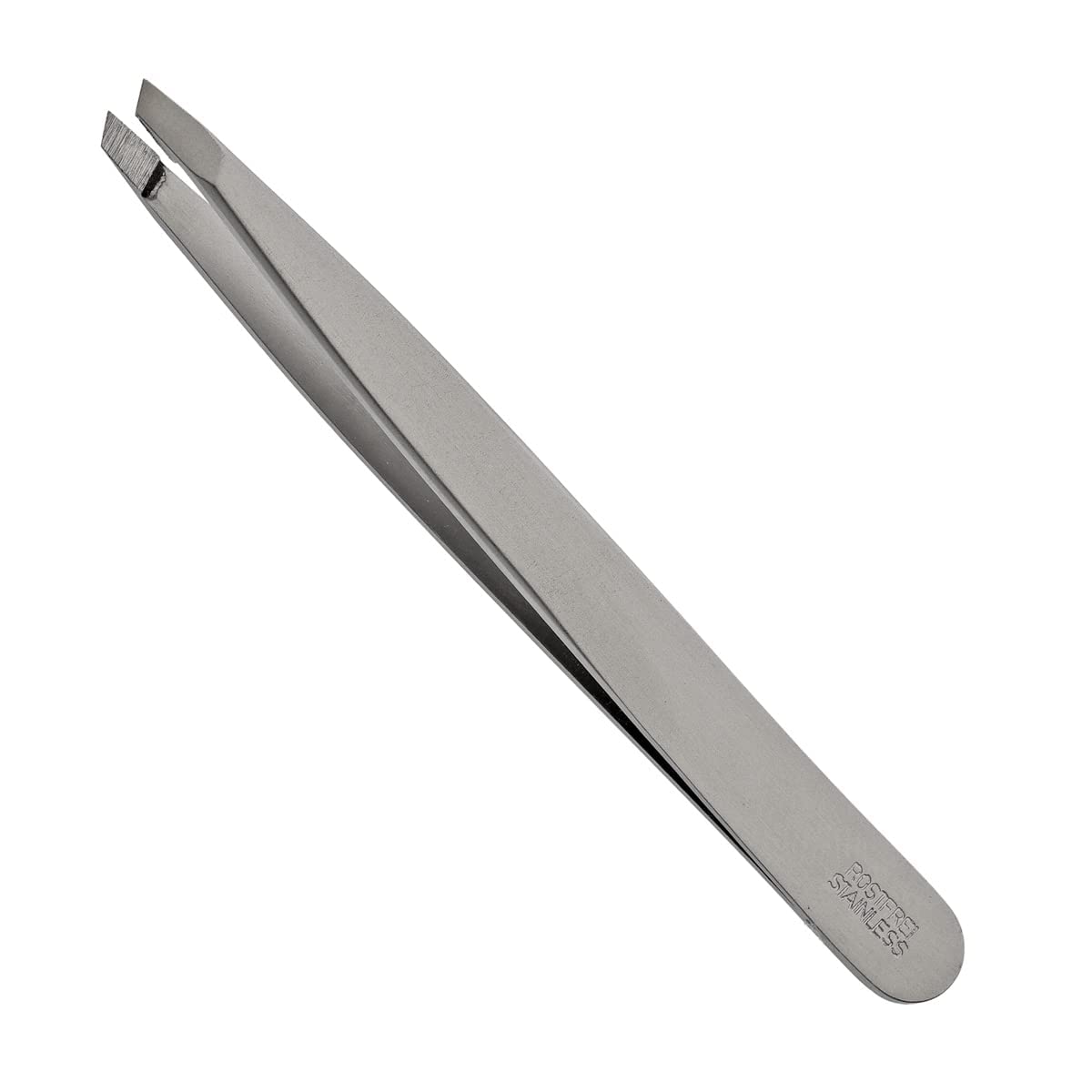 OTTO HERDER Pinzas de acero inoxidable – Pinzas de cejas Solingen inoxidables, 9,5 cm, mango liso, pinzas con punta oblicua para depilación precisa de cejas y otros vellos faciales