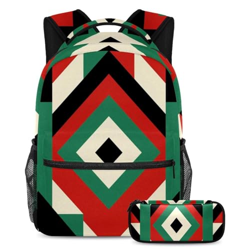 Cartable enfant motif drapeau palestinien sac à dos confortable avec trousse assortie