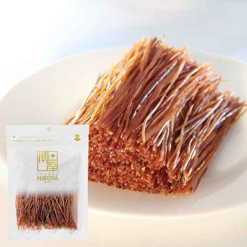 博屋 するめソーメン 国産 北海道産 イカソーメン 珍味 おつまみ イカそうめん するめジャーキー 切りスルメ チャック袋入 (100g x 6袋)