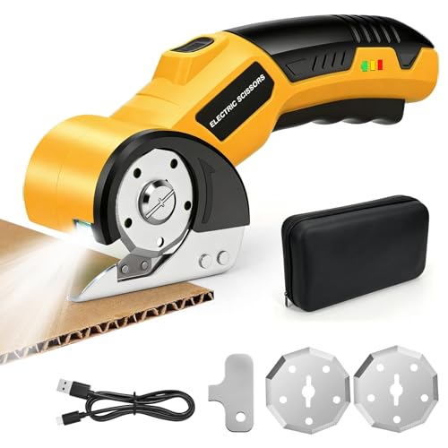 Ykall Cordless Electric Scissors for Cardboard & Fabric