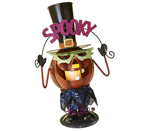Design Accents Whimsical Pumpkins with Candle, Spooky