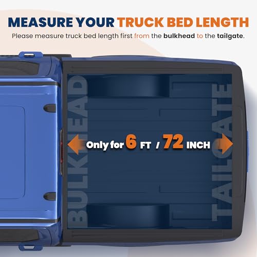 Image of KUIPERAUTO Soft Roll-up Truck Bed Tonneau Cover Compatible for 1982-2011 Ford Ranger 6' Bed