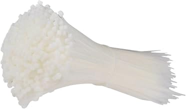 OFWAX 500 bridas de nailon autoblocantes de 3 x 60, 3 x 80, 3 x 100, 3 x 120, 3 x 150 mm, color negro, 500 unidades, color blanco