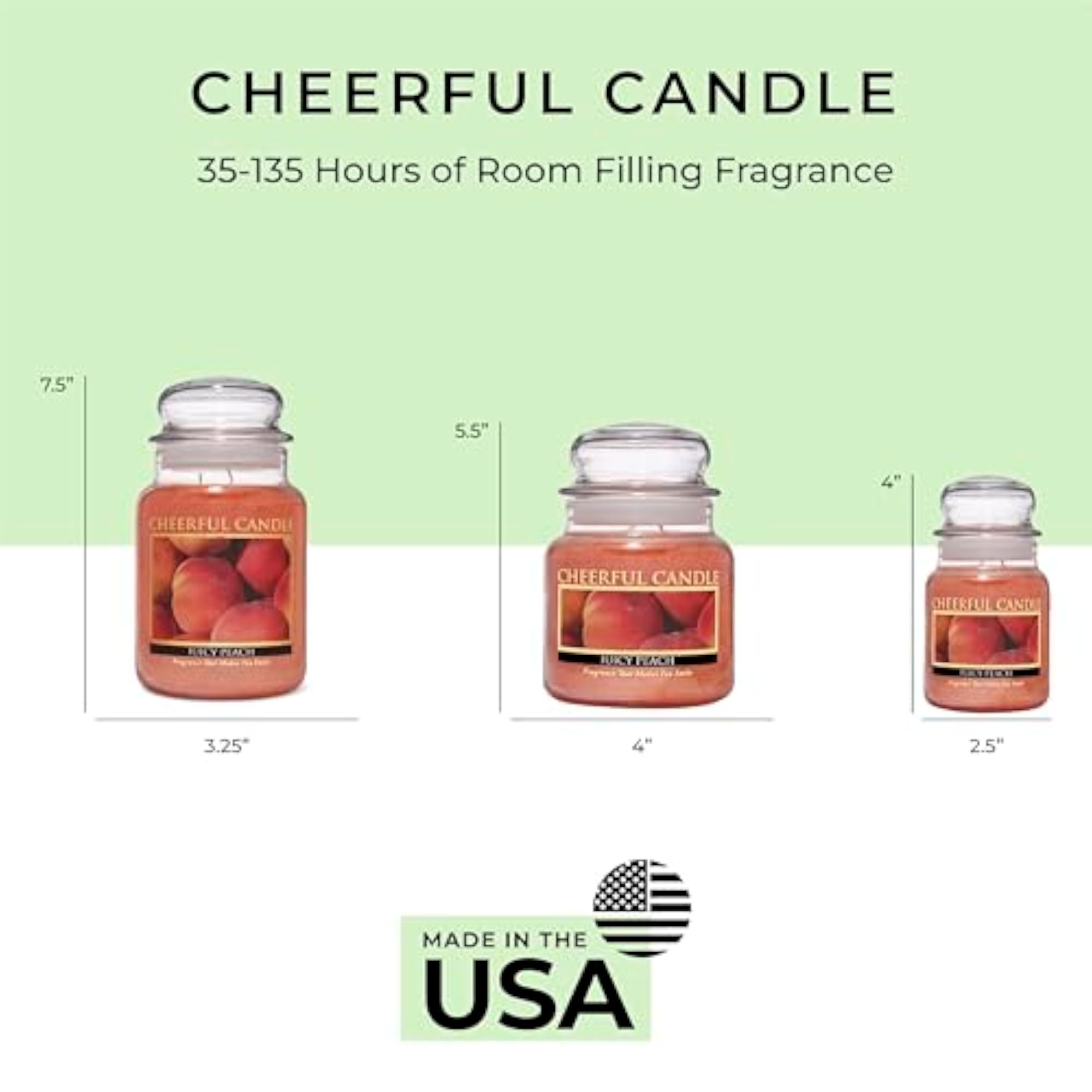Juicy Peach Jar Candle, 24-Ounce, Fragrant Gift