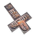 Mipcase Croce Decorativa da Parete in Legno 3d, Design Rustico Vintage