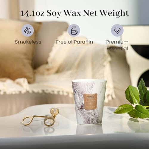 Image of M&SENSE Summer Night Scented Soy Candle, 3 Wick Highly Scented 14.1 Oz 75H, Aromatherapy Christmas Gift for Women and Men