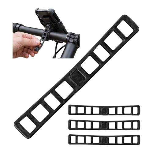 Bande élastique pour lumière de vélo, support de téléphone portable, sonnette, 4 pcs, en Noir, remplacement pour la fixation de supports sur le vélo,...