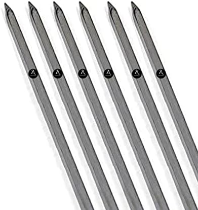 A Z Collection Iron KABAB SEEKH Square Shape EX Heavy Flat Kebab Skewers, Perfect for Kebab, Turkish Style and paneer Tikka 18 inch Turkish Skewers (Pack of 6)