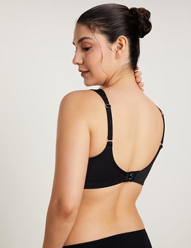 Image of Symbol Premium Nylon Blend Women's Minimiser Bra (Non Padded,Wired,Full Coverage,Broad Cushioned Strap,4 Way Stretch Fabric)