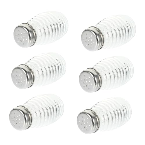 BRIGHTFUFU Glass Pepper Storage Jars Pepper Shakers Spice Jars Condiment Gadget for Home Use