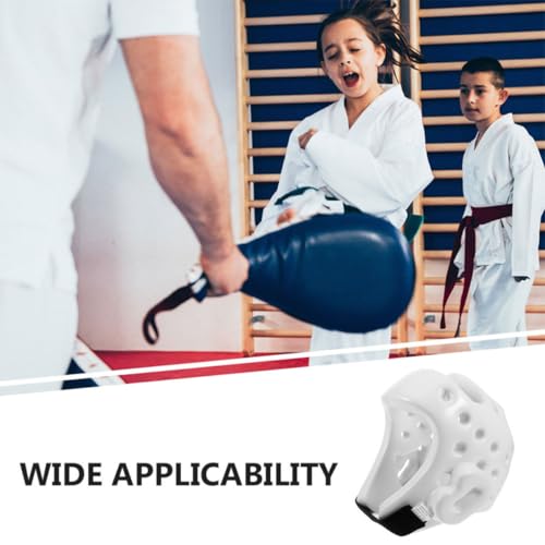 Casco de boxeo de PU ajustable para adultos en artes marciales 7