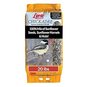 Lyric Chickadee Wild Bird Seed – Sunflower & Nut Premium Bird Food Mix for Chickadees, Nuthatches & Titmice – 20 lb bag
