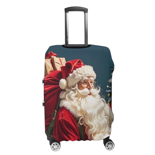 Santa Claus Luggage Cover Tsa Approved Suitcase Covers for Luggage Elastic Washable Suit Case Covers Anti-Scratch Travel Luggages Sleeve Suitcase Protector Fits 19-30 Inch Case(S)4
